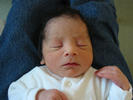 William ON Daddys KNEE asleep.